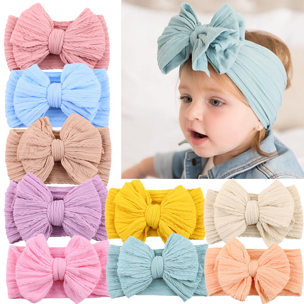 Handmade Baby Headbands Soft Stretchy Nylon Hair Bands