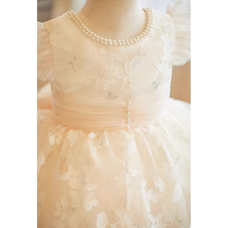 Girl's High-end Host Catwalk Princess Dress Light Luxury Western Style