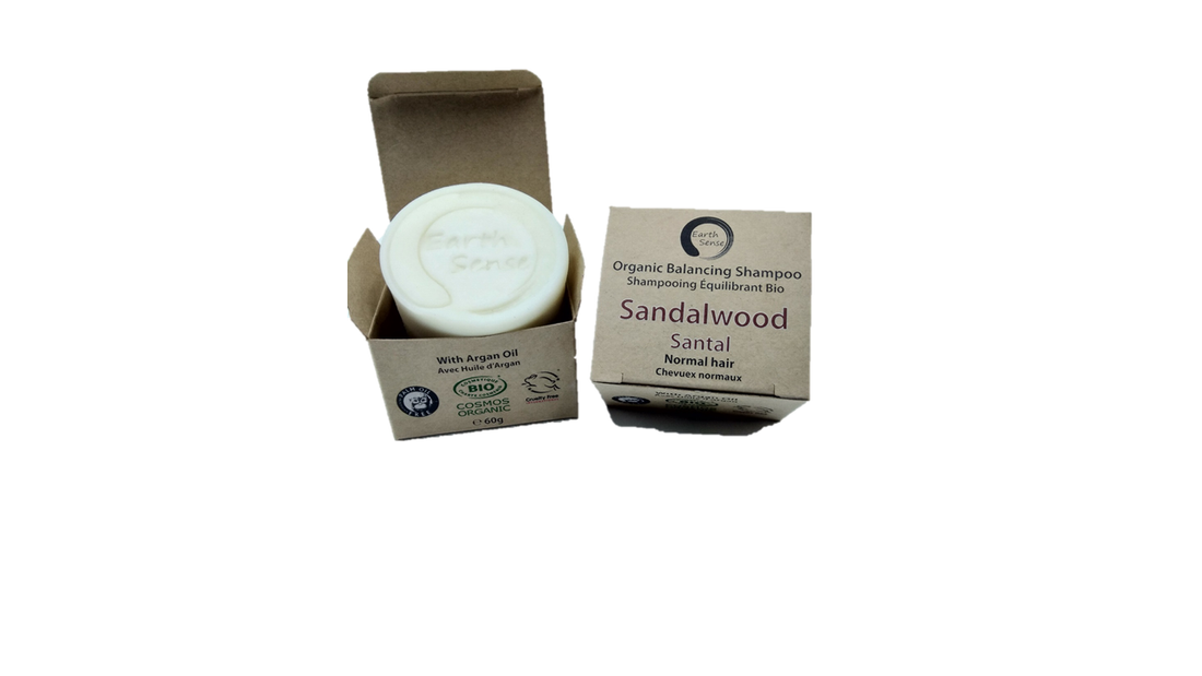 Organic Certified Balancing Solid Shampoo - Sandalwood - Normal & all